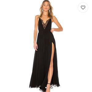 NWT Michael Costello x revolve Justin Gown black (prom, formal, maxi)